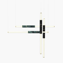 Light Pipe | S 58—18 - Polished Brass - Green / Black | Suspensions | Empty State