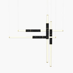 Light Pipe | S 58—18 - Brushed Brass - Black | Suspended lights | Empty State