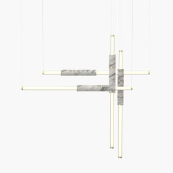 Light Pipe | S 58—18 - Brushed Brass - White | Suspensions | Empty State