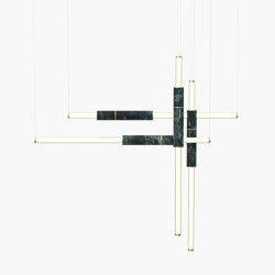 Light Pipe | S 58—18 - Brushed Brass - Green | Lampade sospensione | Empty State