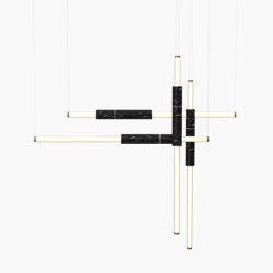 Light Pipe | S 58—18 - Burnished Brass - Black | Suspensions | Empty State