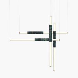Light Pipe | S 58—18 - Burnished Brass - Green | Suspended lights | Empty State