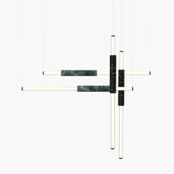 Light Pipe | S 58—18 - Black Anodised - Green / Black | Suspended lights | Empty State