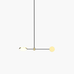 Motion | S 23—01 - Brushed Brass / Black Anodised | Suspended lights | Empty State