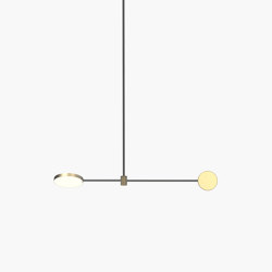Motion | S 23—02 - Burnished Brass / Black Anodised | Suspended lights | Empty State