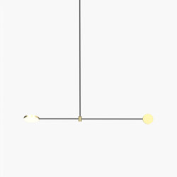 Motion | S 23—03 - Brushed Brass / Black Anodised | Suspended lights | Empty State
