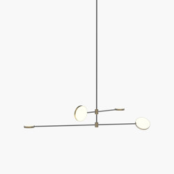 Motion | S 23—04 - Burnished Brass / Black Anodised | Suspended lights | Empty State