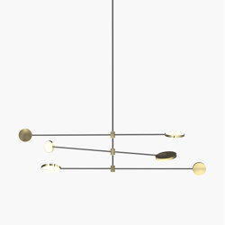 Motion | S 23—09 - Polished Brass / Black Anodised | Suspended lights | Empty State