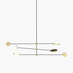 Motion | S 23—09 - Brushed Brass / Black Anodised | Suspended lights | Empty State