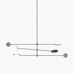 Motion | S 23—09 - Burnished Brass / Black Anodised | Suspended lights | Empty State