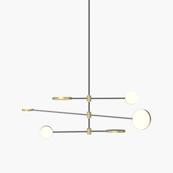Motion | S 23—10 - Brushed Brass / Black Anodised | Lampade sospensione | Empty State