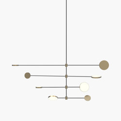 Motion | S 23—11 - Burnished Brass / Black Anodised | Suspended lights | Empty State