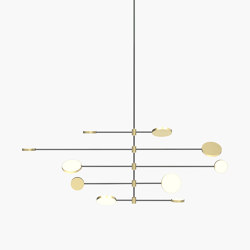 Motion | S 23—12 - Brushed Brass / Black Anodised | Pendelleuchten | Empty State