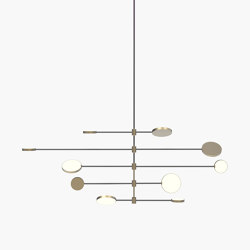 Motion | S 23—12 - Burnished Brass / Black Anodised | Suspended lights | Empty State