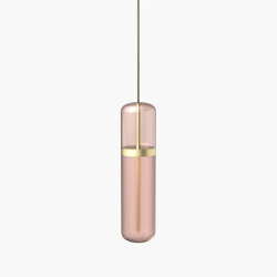 Pill | S 36—01 - Brushed Brass - Pink | Suspended lights | Empty State