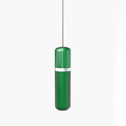 Pill | S 36—01 - Silver Anodised - Green | Suspended lights | Empty State