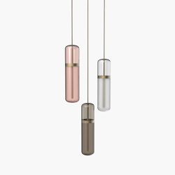 Pill | S 36—02 - Burnished Brass - Pink / Smoked / Opal | Lampade sospensione | Empty State
