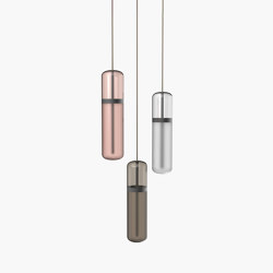 Pill | S 36—02 - Black Anodised - Pink / Smoked / Opal | Suspended lights | Empty State