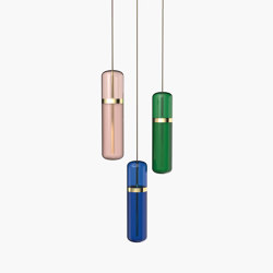 Pill | S 36—02 - Polished Brass - Pink / Blue / Green | Lámparas de suspensión | Empty State