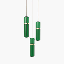 Pill | S 36—02 - Polished Brass - Green | Lampade sospensione | Empty State