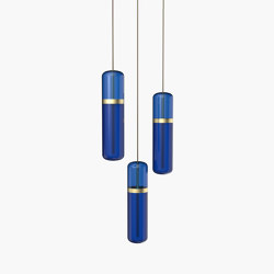 Pill | S 36—02 - Brushed Brass - Blue | Lampade sospensione | Empty State