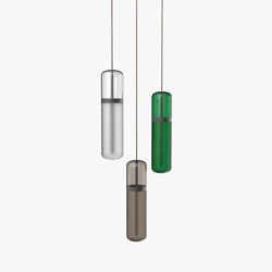 Pill | S 36—02 - Black Anodised - Opal / Smoked / Green | Suspended lights | Empty State
