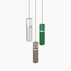 Pill | S 36—02 - Silver Anodised - Opal / Smoked / Green | Lampade sospensione | Empty State