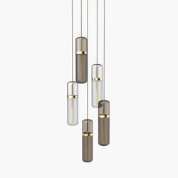 Pill | S 36—03 - Polished Brass - Opal / Smoked | Suspensions | Empty State
