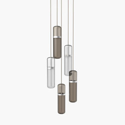 Pill | S 36—03 - Silver Anodised - Opal / Smoked | Suspended lights | Empty State