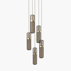 Pill | S 36—03 - Polished Brass - Smoked | Lampade sospensione | Empty State