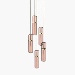 Pill | S 36—03 - Polished Brass - Pink | Suspended lights | Empty State