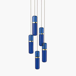 Pill | S 36—03 - Polished Brass - Blue | Suspended lights | Empty State