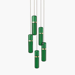 Pill | S 36—03 - Polished Brass - Green | Lampade sospensione | Empty State