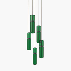 Pill | S 36—03 - Black Anodised - Green | Suspended lights | Empty State