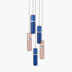 Pill | S 36—03 - Silver Anodised - Pink / Blue | Lampade sospensione | Empty State