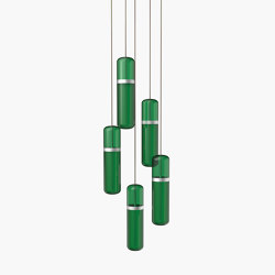 Pill | S 36—03 - Silver Anodised - Green | Pendelleuchten | Empty State