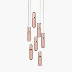 Pill S | 36—04 - Polished Brass - Pink | Lampade sospensione | Empty State