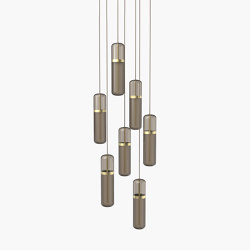 Pill S | 36—04 - Brushed Brass - Smoked | Lampade sospensione | Empty State