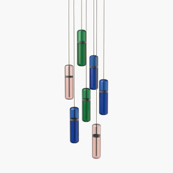 Pill S | 36—04 - Black Anodised - Pink / Blue / Green | Suspended lights | Empty State