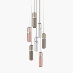 Pill S | 36—04 - Silver Anodised - Opal / Pink / Smoked | Pendelleuchten | Empty State