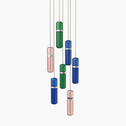 Pill S | 36—04 - Silver Anodised - Pink / Blue / Green | Lámparas de suspensión | Empty State