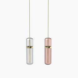 Pill S | 36—05 - Polished Brass - Opal / Pink | Suspended lights | Empty State