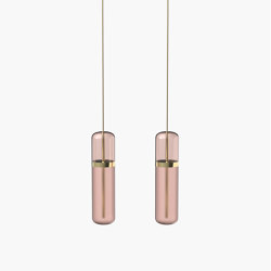 Pill S | 36—05 - Polished Brass - Pink | Lampade sospensione | Empty State