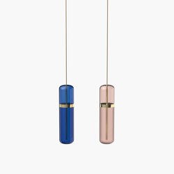 Pill S | 36—05 - Polished Brass - Blue / Pink | Lampade sospensione | Empty State
