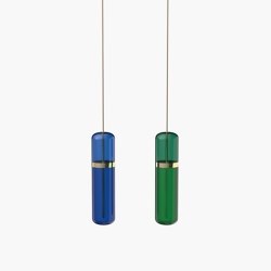 Pill S | 36—05 - Polished Brass - Blue / Green | Suspended lights | Empty State