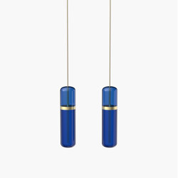 Pill S | 36—05 - Brushed Brass - Blue | Suspended lights | Empty State