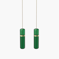 Pill S | 36—05 - Brushed Brass - Green | Lampade sospensione | Empty State