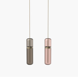 Pill S | 36—05 - Burnished Brass - Pink / Smoked | Lampade sospensione | Empty State