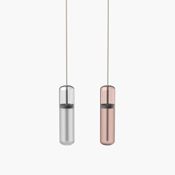 Pill S | 36—05 - Black Anodised - Opal / Pink | Lampade sospensione | Empty State