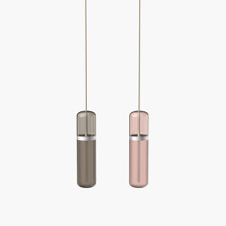 Pill S | 36—05 - Silver Anodised - Pink / Smoked | Suspended lights | Empty State